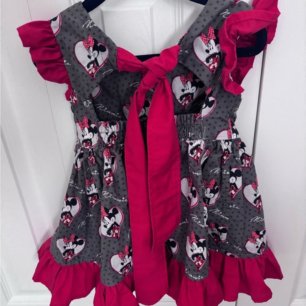Minnie Mouse Grey & Red Ruffle Dress - Picture 2 of 4